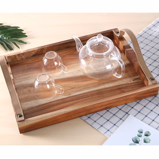 Wood Food Breakfast Serving Tray Octagon Serving Tray